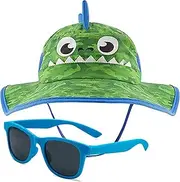 [addie & tate] Kids Sun Hat for Girls & Boys with UV Protection- Toddler Beach Hat for Fishing Safari Play Hat with Sunglasses(2-14 Years)