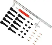 CHILDWEET 1 Set Valve Installation Tool Valve Pump Adapter Tire Sealant Injector Car Chain Seat Valve Core Removal Tool Adjuster Button Air Conditioning Valve Core Accessories Cap Rim Rubber