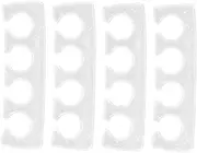 Healeved 2 Pairs Manicure Tools Gel Toe Spacer Separators Finger Toe Separators Toe Dividers Toe Separators for Pedicure Toe Finger Separators for Hands Silica Gel Transparent