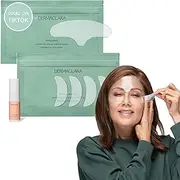 Dermaclara Face Patches Kit - Anti Wrinkle Patches for Forehead, Smile Lines, Silicone Anti-Wrinkle Frown Line Treatment, Up to 30 Uses - Kit: 1 Forehead, 2 Mouth, 2 Eye Patch & 1 Patch Prep Cleanser