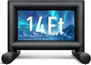 Sewinfla 14Ft Outdoor and Indoor Inflatable Movie Projector Screen with Blower, Supports Front and Rear Projection, Blow Up Mega Movie Screen for Party, Easy to Set Up