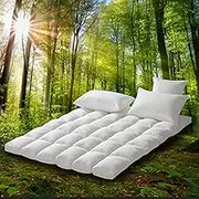 1000GSM Bamboo Fibre Pillowtop Mattress Topper | Mattress Pad | Underlay - 5 Year Warranty (Cot)