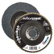 Weiler 31404 Wolverine 4-1/2" x 7/8" Arbor Hole Abrasive Flap Disc, 80 Grit Z...