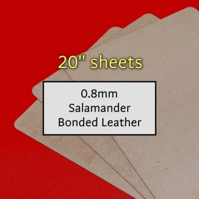 5 sheets 20" x 0.8mm Leather Board 0.8mm Salamander reinforcement Salpa