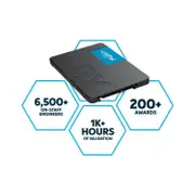 Crucial BX500 1TB 2.5" SATA3 6Gb/s SSD - 3D NAND 540/500MB/s 7mm 1.5 mil MTBF Acronis True Image Solid State Drive