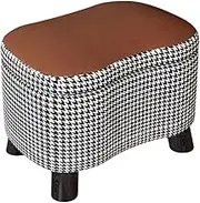 Fiber Blend Ottomans with Polyester Cover Removable Small Ottoman Dorm High-Resilience Storage Foot Rest Store