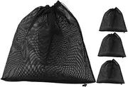 4pcs Water Pump Barrier Mesh Bags with Drawstring Closure for Fountain and Swimming Pool Filters Easy to Clean High Capacity Versatile Use