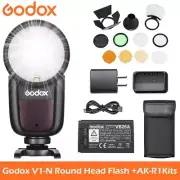 Godox V1-N Round Head Flash TTL HSS Speedlite For Nikon Camera With AK-R1 Kit