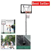 Portable Height Adjustable Basketball Hoop System - 33in Shatterproof Backboard