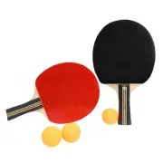 Portable Table Tennis Rackets Set Blade Rackets Paddle of 2 Long Handle 1191