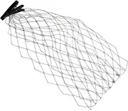 [Healvian] Vintage Black Mesh Veil Headband Elegant Bridal Accessory for Weddings and Tea Parties Hair Clip for Secure Fit Retro Charm for Brides