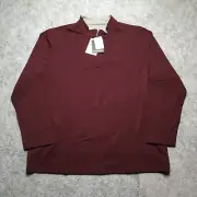 Mizzen+Main Proflex Quarter Zip Mens XXL Dark Red Performance Golf Pullover