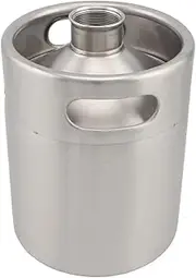 Accessories 2L/3.6L/5L Homebrew Beer Mini Keg Pressurized Growler Matte Black Draft Beer Dispenser Brewing Tools(Silver 2L)