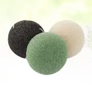 3pcs Sponges Face Wash Sponge Massage Shower Sponges Body Scrubber