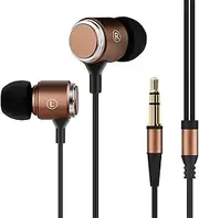 100SEASHELL Long Cord Wired Earbuds no Microphone Headphones Watching tv with Extra Noise isolating Blocking bass Ear Buds Without mic Corded Length Earphones