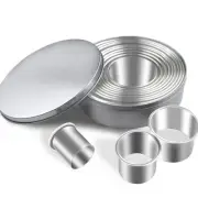 12 Pieces Round Cookie Cutters Set Stainless Steel Cookie Cutter Set B