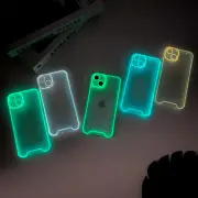 For iPhone 16 Pro Max 15 14 12 13 11 Night Light Luminous Transparent Case Cover