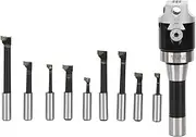 PZNGNKELPT 9PCs 2-Inch Boring Head Set 1/2-Inch R8 Shank CNC Milling Tool Kits Mechanical Accessory Lathe Head Tool Boring Tool