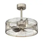 20“ Farmhouse Ceiling Fan with Light, Rustic Caged Ceiling Fan with Remote Contr
