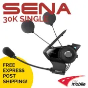 Sena 30K Single Mesh Bluetooth Motorcycle Intercom Helmet Headset w/ HD Speakers