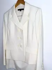 Women Jacket and skirt set 2 Pc Anne Klein 12 Petite Color Beige COD32