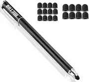 METRO Capacitive Stylus Pens Rubber Tips 2in1 Series High Sensitivity & Precision styli Pens for Touch Screens Devices Black
