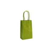 250 x KRAFT PAPER GIFT CARRY SHOPPING BAGS - BULK - GREEN - MICRO SMALL