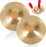 ERINGOGO 2-pair Copper Cymbals Hand Finger Percussion for Dancers Musical Party Toys