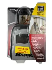 New Master Lock 5400D Set Your Own Combination Portable Lock Box Holds 5 Keys