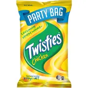 Twisties Chicken Chips Snacks Party Size Bag 270g