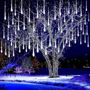 Christmas Lights Outdoor, Meteor Shower Lights Falling Rain Lights 12 Inch