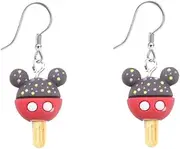 [Kokoma] Mouse Ice Cream Dangle Earrings for Women Resin Sweet Chocolate Ice Cream Drop Hook Earrings Hoops Statement Studs Cute Christmas Ear Jewelry Gifts, Resin, No Gemstone