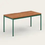 [Recess] Everyday Desk, Small - 120W x 60D x 75H (cm) / Walnut / Forest Green