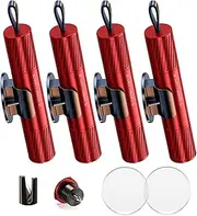 4 Pack Car Window Breaker and Seatbelt Cutter,Auto Rescue Tool,Safe Hammer Car Window Breaker for Land and Underwater,Window Breaker Tool for New Cars,Emergency Car Kit(Red)