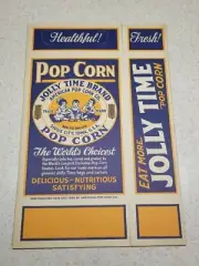 Vintage Jolly Time Pop Corn Box Sioux City Iowa 1930 Advertising New Old Stock