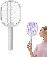 plsyyuw Electric Fly Racket - Electric Folding Handheld Fly Racket for Indoor Kitchen Patio | Wall Mount UV Light Fly Racket for Indoor Automatic Fly Luring Lamp