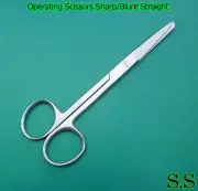 3 PIECES OF OPERATING DISSECTING SCISSORS 6" STRAIGHT SHARP BLUNT