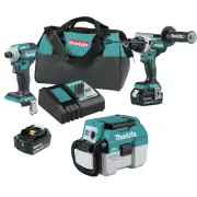 Makita XT288T-XCV11Z-BNDL 18V LXT 2-Tool Combo Kit w/ Extractor/Vacuum BD New