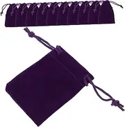 SOESFOUFU 50pcs Jewelry Storage Bag Small Bags Jewelry Pocket Bags Medium Birthday Bag Black Bags Paper Bags Small Jewelry Bag Drawstring Bags Bag Small Drawstring Pouches Purple Flocking