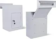 flybold Drop Slot Safes Key Drop Box Mail Slots for Walls Tall Wall Safe Dual Access Dropbox has Tubular Key Locking Anti Fishing Baffle Serves as Mail Catcher Mailbox and Mounted Drop Box Deposit