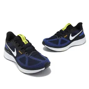 【NIKE 耐吉】慢跑鞋 Air Zoom Structure 25 男鞋 黑 白 藍 氣墊 緩震 運動鞋(DJ7883-003)