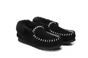 Ladies Black Sheepskin Moccasins