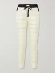 [HOLDEN] HOLDEN - Quilted Shell And Stretch-jersey Down Tapered Pants - Ivory - large large Ivory