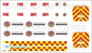 Code 3 Adhesive Vinyl Decal Suit Oxford Diecast 1/76 van - Scottish Fire service