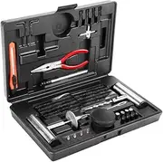 SAN HIMA 67PCS Tyre Puncture Repair Kit - Heavy Duty Tyre Plug Tool Kit, Flat Patch Tools for Passenger Car Motorcycle Truck ATV SUV