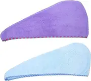 CRILSTYLEO 2pcs Quick Drying Hair Towels Ultra Absorbent Bath Towels for Fast Drying Soft Fleece Hair Wraps Lake Convenient