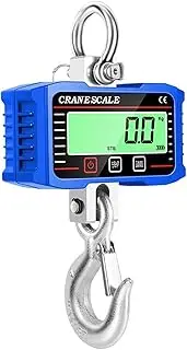 [JAJAJ] Industrial Digital Crane Scale Digital Scale, LCD 1000kg Crance Scale, Portable Electronic Scale, Heavy Duty Weight Hook Crane, Industrial Grade Weighing Meter for Farm,Livestock,Factory,Construction(