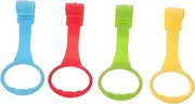 CHICAMPERA 4Pcs Pull Rings Portable Stand Up Rings for Cribs and Playpens Easy to Install Cot Hanging Accessories Random Colors