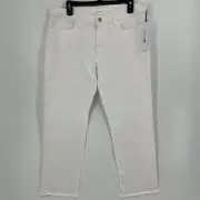 Joe's Jeans Women's Size 32 The Lara Petite Straight Leg Raw Hem White NEW