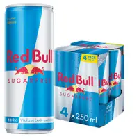 在飛比找PChome24h購物優惠-Red Bull 紅牛無糖能量飲料 250ml 4入組